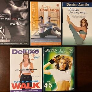 Fitness Workout DVD Bundle – Pilates, Ballet, Walking & Dance (6 Discs)